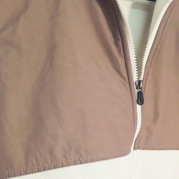High Fever Brown & Cream Fleeve Zip up Vest, sm - Picture 3 of 4